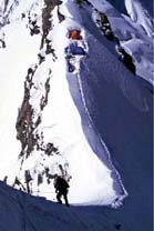 C2 upper snowridge climb at Dhaulagiri-1　3