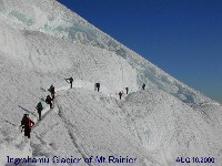 Mt.レーニア、氷河の登攀